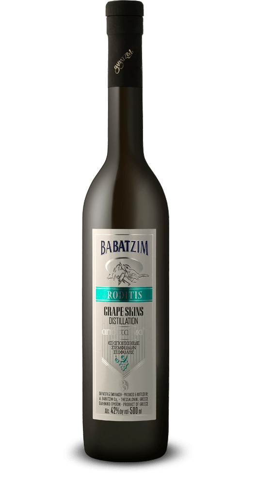Babatzim Monovarietal Grape Marc Roditis bottle